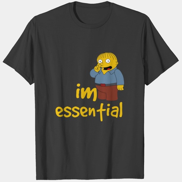 Funny Ralph Wiggum Picking Nose I'm Essential Tshirt - Picture 1 of 4